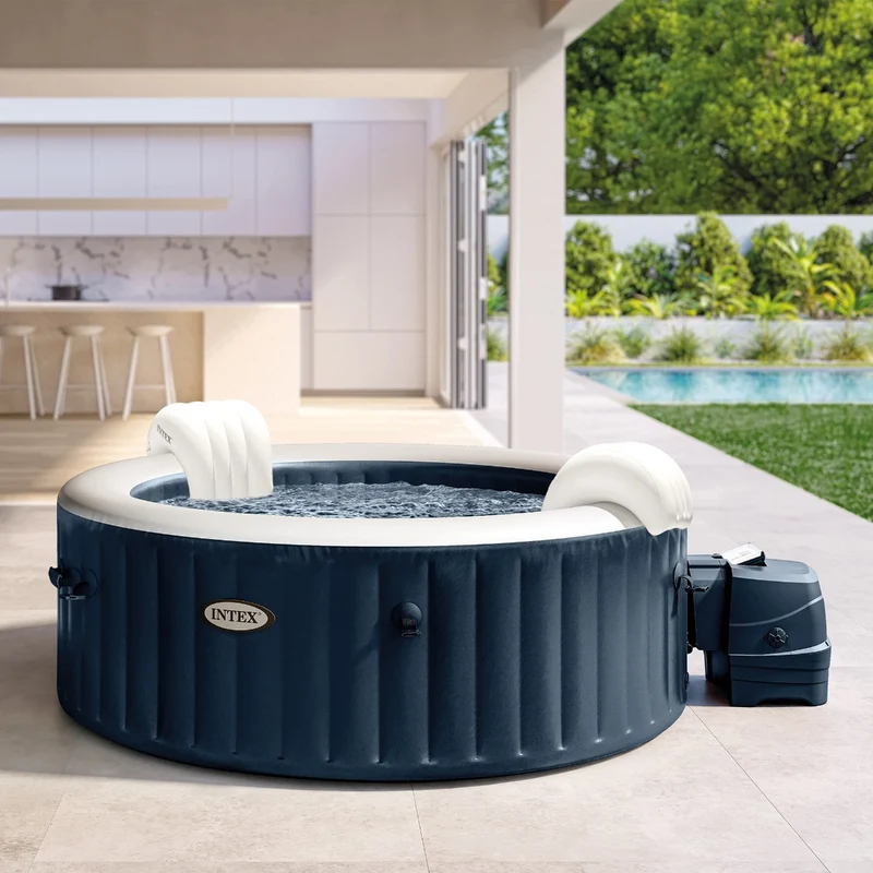PISCINA SPA IDROMASSAGGIO BUBBLE MASSAGE BLU NAVY 4 POSTI 196 X 196 X 71 CM