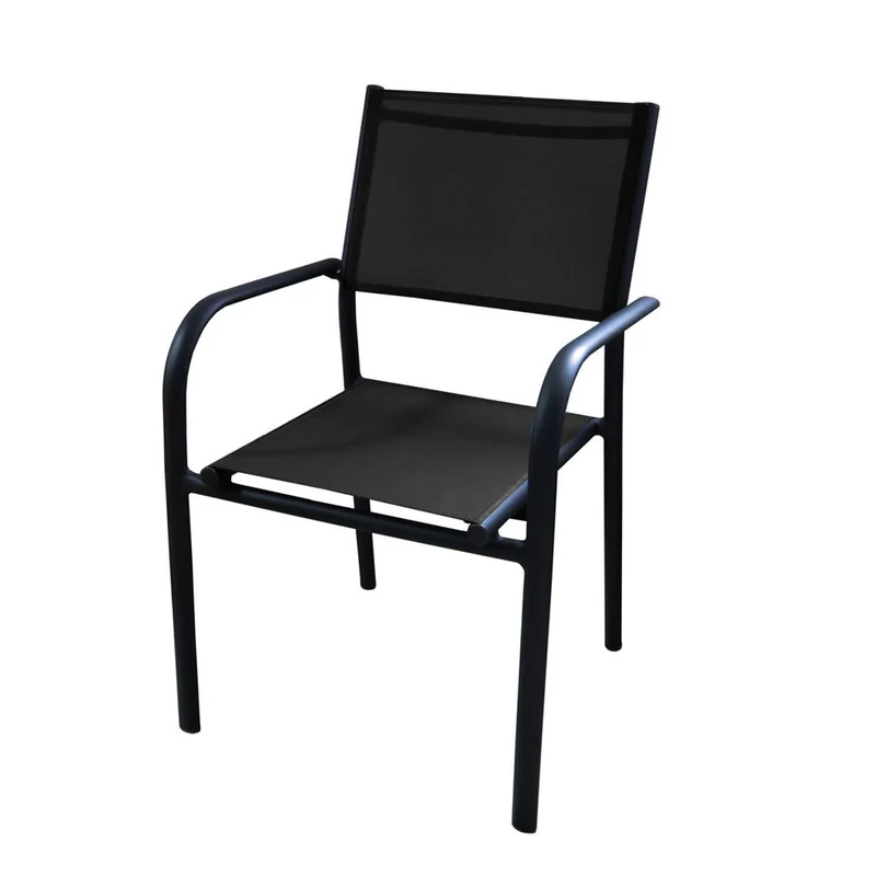TAVOLO ALLUNGABILE VALENZA 125/175CM GRAFITE IN SPC +4 POLTRONA DUCA GRAFITE/NERO