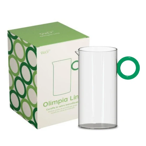 CARAFFA IN VETRO BOROSILICATO 1,2LT VERDE LINEA OLIMPIA
