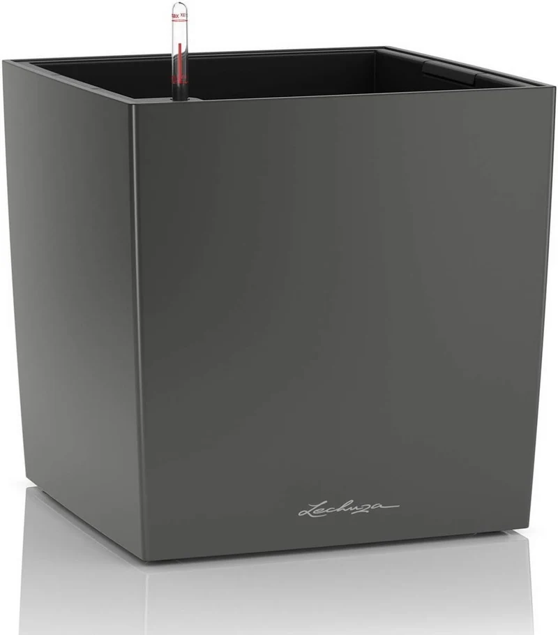 VASO CUBE PREMIUM 40X40X40 ANTRACITE METALLIZZATO
