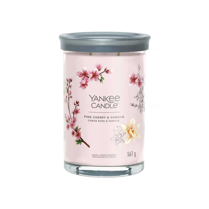 CANDELA TUMBLER GRANDE PINK CHERRY & VANILLA