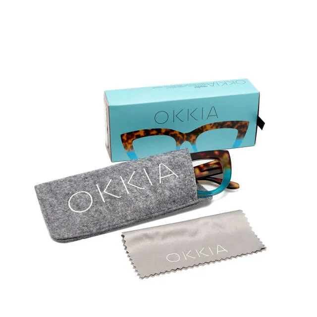 OCCHIALE MODELLO GATTO LITE SOFT TOUCH HAVANA BLUE GRADAZ. 1.50
