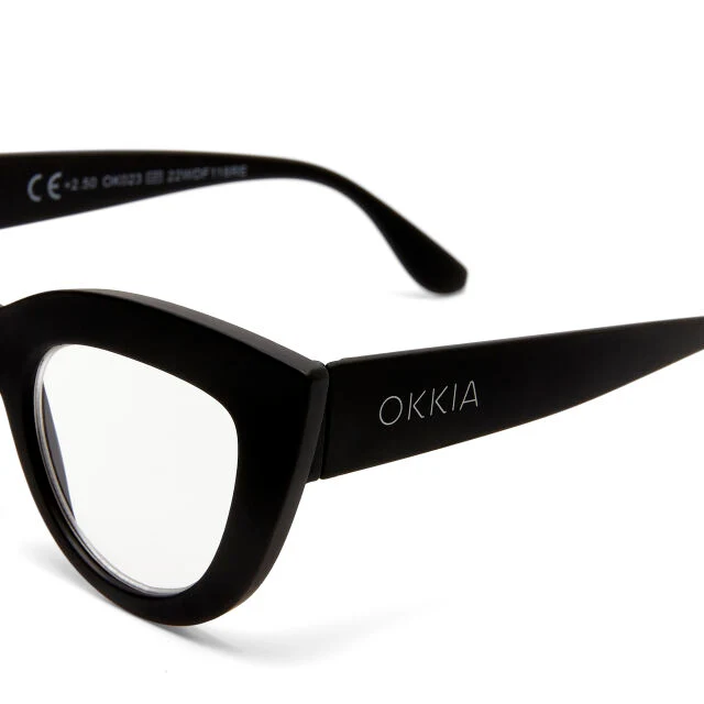 OCCHIALE MODELLO GATTO LITE SOFT TOUCH BLACK GRADAZ. 2.00