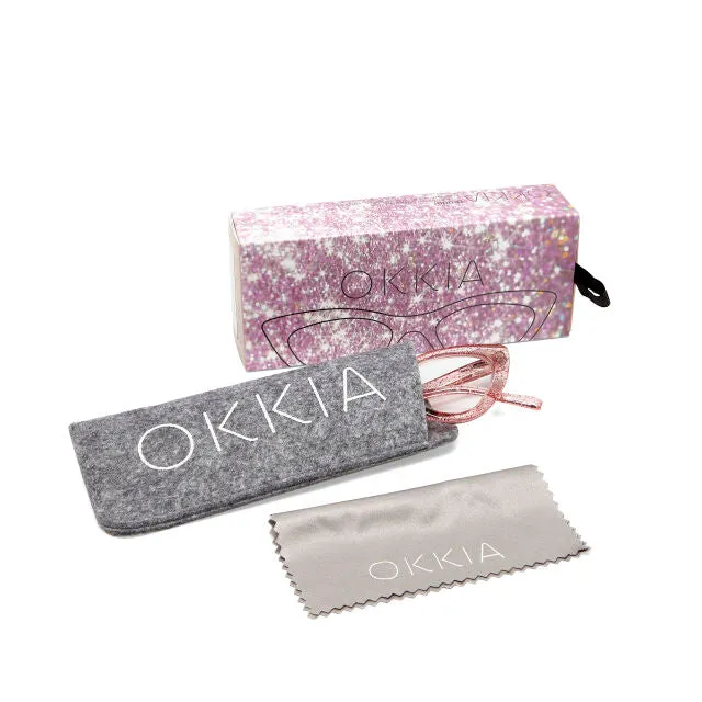OCCHIALE MODELLO GATTO GLITTER ROSA GRADAZ. 2.50