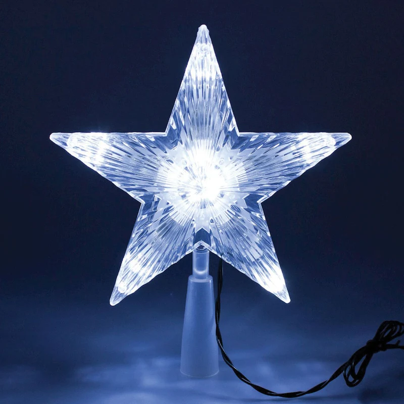 PUNTALE STELLA LUMINOSA 10 LED BIANCO FREDDO