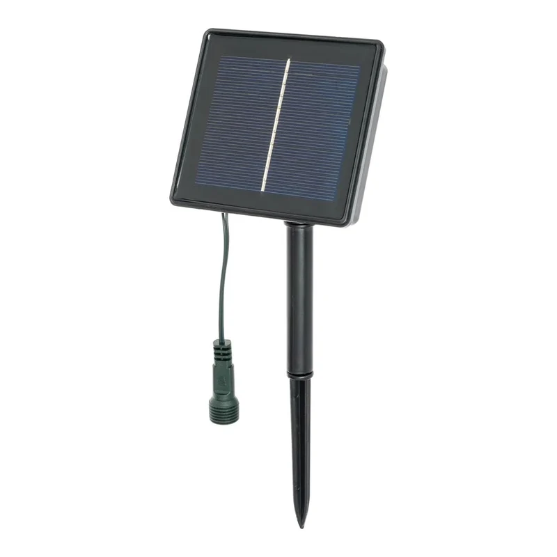 CATENA LUMINOSA 1000 LED BIANCO CALDO FILO VERDE CON PANNELLO SOLARE