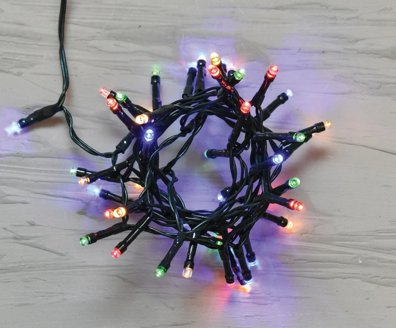 LUCI DI NATALE CATENA CON 50 LED MULTICOLOR 7.50MT