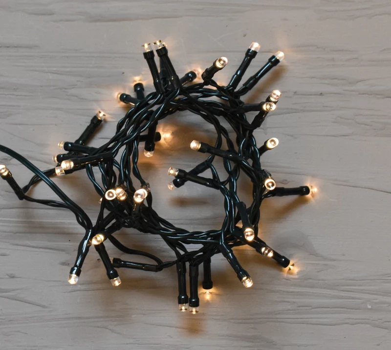 LUCI DI NATALE CATENA CON 35 LED BIANCO CALDO 5.25MT