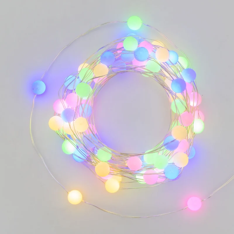LUCI DI NATALE MINISFERE 100 LED MULTICOLOR 1000CM