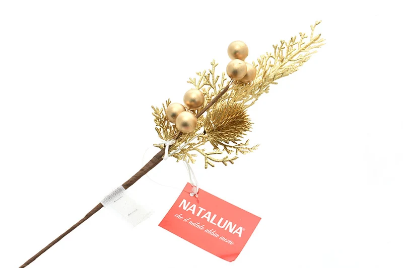 RAMO CON GLITTER 30CM ORO