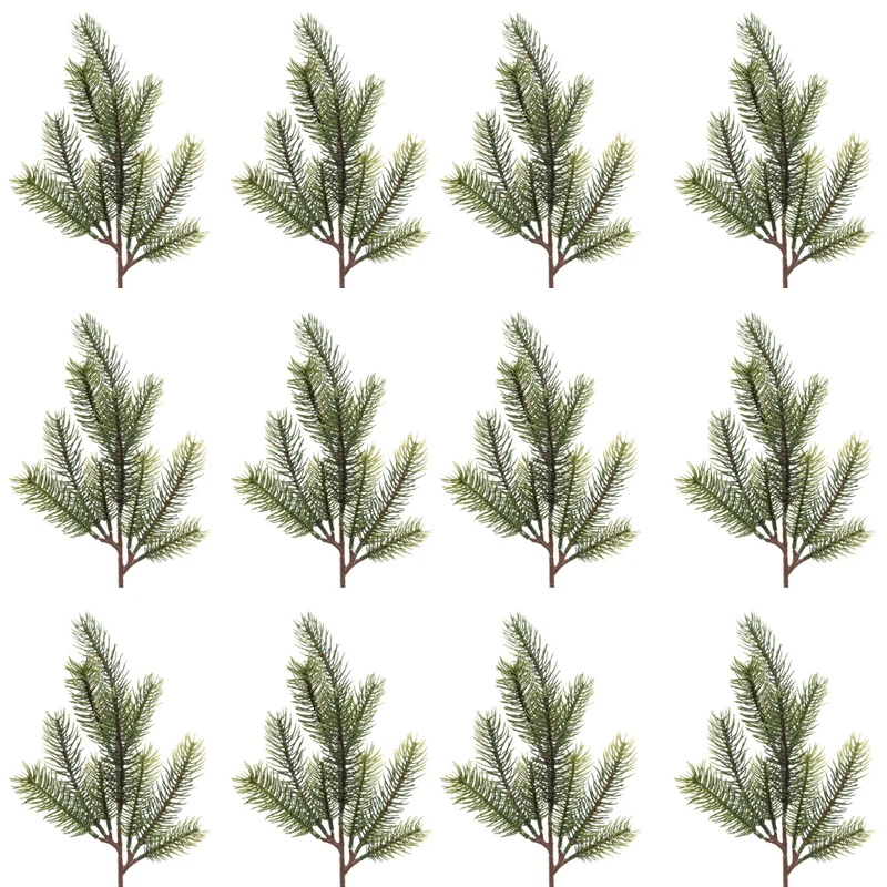 OFFERTA 12 RAMI NATALIZI PINO H36CM VERDE