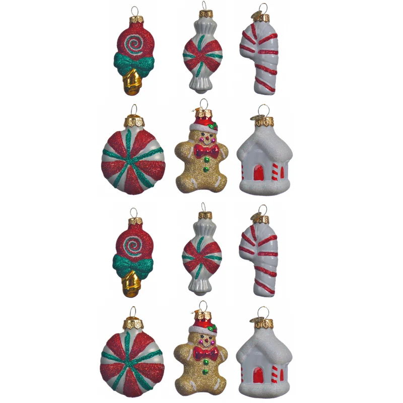 OFFERTA 12 DOLCETTI NATALIZI APPENDIBILE 3X5X7,4CM MODELLO ASSORTITO