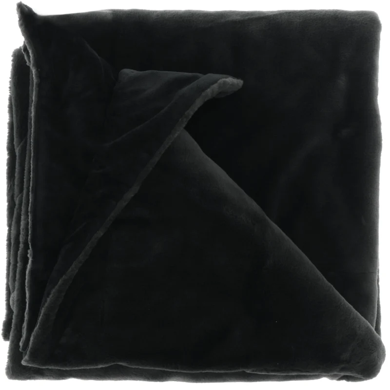 COPERTA PLAID KLAAS 150X200CM NERA