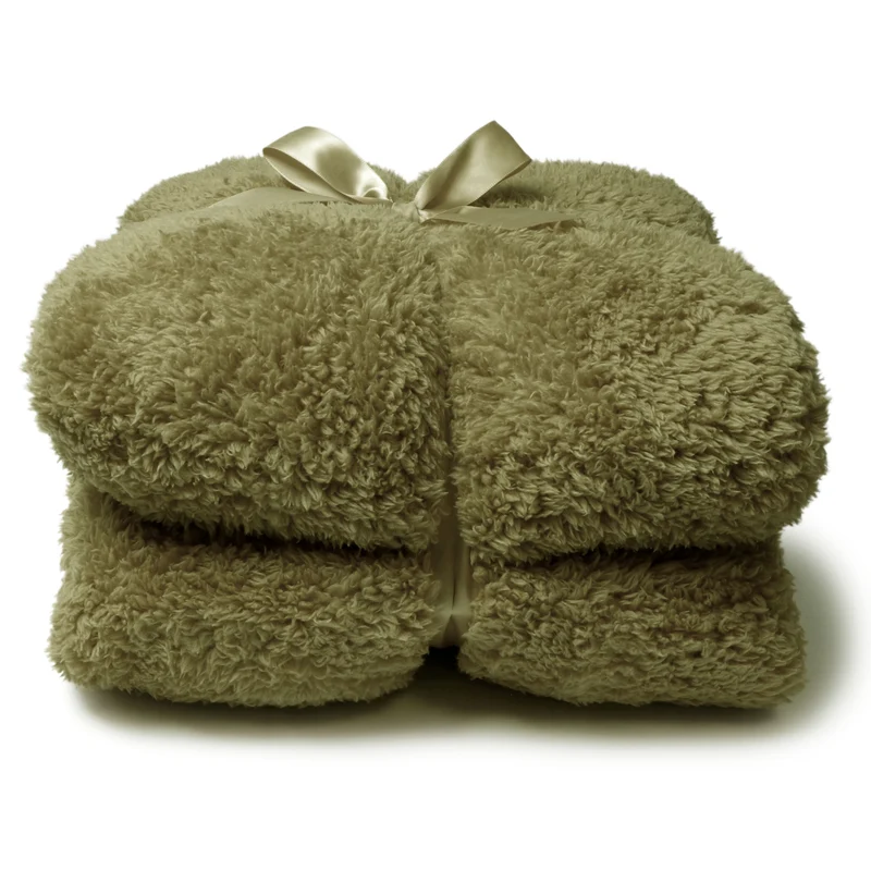 COPERTA PLAID TEDDY 150X200CM VERDE MUSCHIO