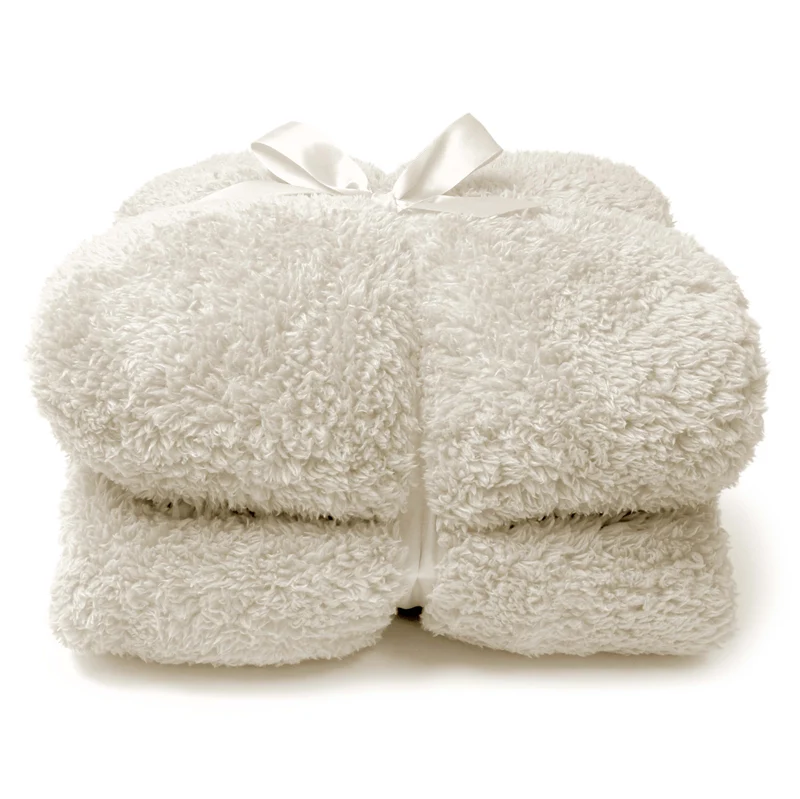 COPERTA PLAID TEDDY 150X200CM BIANCA