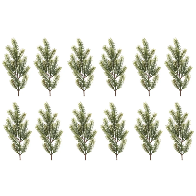 OFFERTA 12 RAMI NATALIZI DI PINO H50CM VERDE