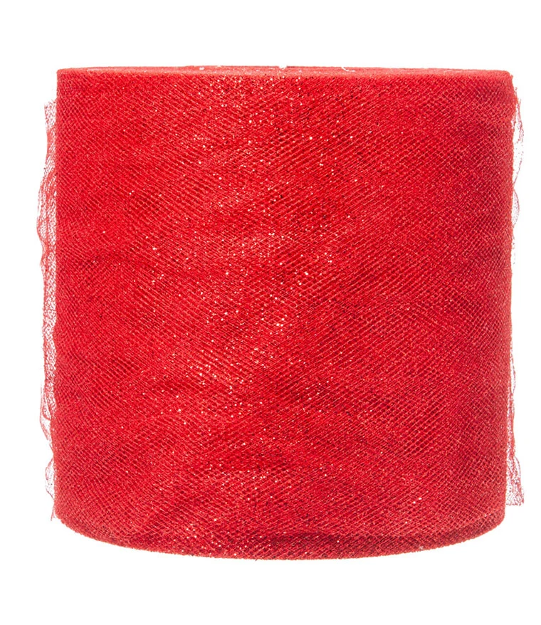 ROTOLO TULLE SPARKLING ROSSO 12,5XMT.100