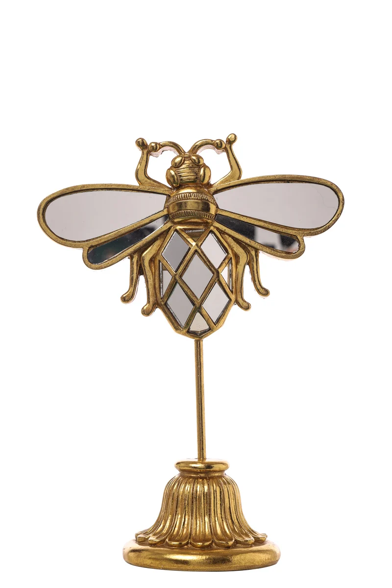 SCARABEO IN RESINA SU BASE ORO 22X11,5X30CM