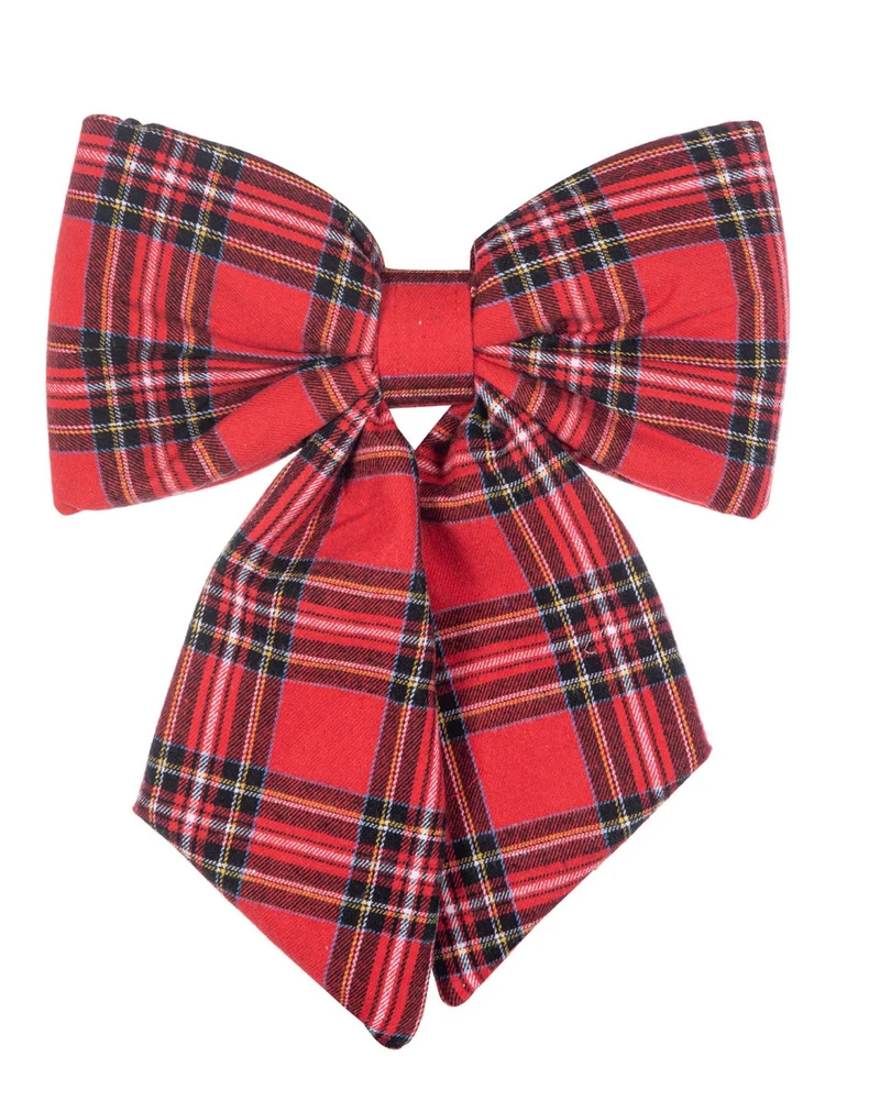 FIOCCO VELLUTO APPENDIBILE 30X30CM ROSSO TARTAN