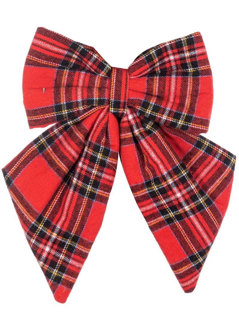 FIOCCO VELLUTO APPENDIBILE 24X16CM ROSSO TARTAN