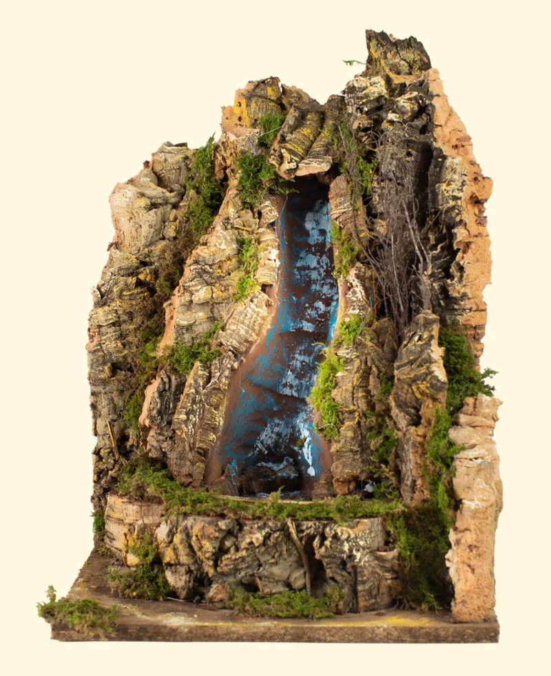 CASCATA CON POMPA 25X25X35 PER PRESEPE